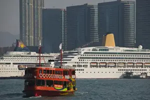 South China Sea Prints: CHINA, Hong Kong. Central, Star Ferry and Victoria Harbour