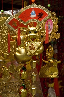 Orient Prints: China, Hong Kong. Sik Sik Wong Tai Sin Temple. Offerings for sale outside temple