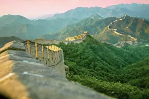 Great Wall Prints: China, Huairou County, Sunrise over the Mutianyu section of The Great Wall
