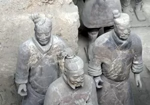 Images Dated 30th April 2006: China, Shaanxi, Xian. Terra Cotta warriors and pits, a UNESCO World Heritage site