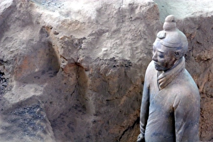 Images Dated 30th April 2006: China, Shaanxi, Xian. Terra Cotta warriors and pits, a UNESCO World Heritage site