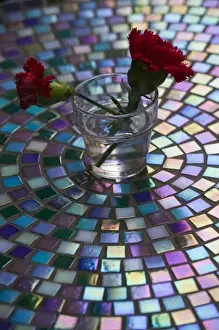 Carnation Prints: CHINA, Shanghai. French Concession Area- Taikang Road Arts Center-Mosaic Table
