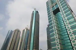 Imposing Prints: CHINA, Shanghai. Pudong District- Highrises along Lujiazui Ring Road