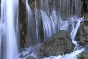 Silky Prints: China, Sichuan Province. Silky water of Shuzeng falls-Jiuzhaigou scenic area
