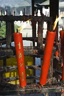 Burning Prints: China, Suzhou. Candles at the Temple of Mystery (Xuanmiaoguan)