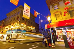 China Town Prints: Chinatown at dusk in San Francisco, California, USA