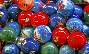 Buddhism Prints: Chinese replica of metal Buddhist prayer balls