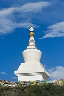 Tibetan Prints: Chorten of Tagong Monastery, Tagong, western Sichuan, China