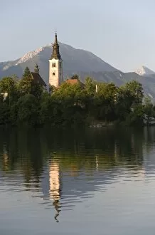 Images Dated 4th June 2005: Church of the Assumption on island in Lake Bled, Slovenia