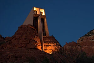 Images Dated 5th July 2005: Church Built into Red Rock, Sedona, Arizona, USA
