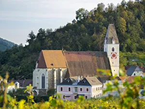 Images Dated 2021 April: Church Heiliger Mauritius (Saint Maurice). Historic village Spitz located in wine-growing