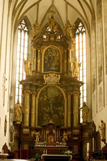 Images Dated 9th May 2004: church interior, Czech Republic, Ceske Krumlov, World Heritage Site