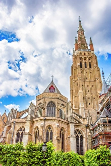 Belgium Prints: Church of Our Lady, Bruges, Belgium