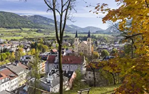 Small Town Prints: Church Pfarrkirche - Chiesa di Santa Maria Assunta in Bruneck - Brunico
