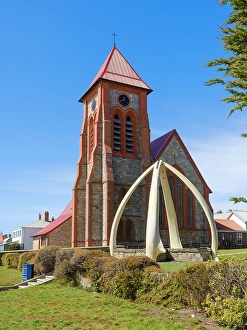 Malvinas Prints: The church with Whalebone Arch