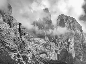 Images Dated 2021 April: Cima Brenta from Val Rendena. The Brenta Dolomites, UNESCO World Heritage Site