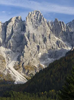 Val Venegia Prints: Cima dei Bureloni. Peaks towering over Val Venegia. Pala group (Pale di San Martino