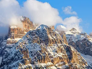 Northern Italy Prints: Cima Tosa. View of the Dolomiti di Brenta from Val Rendena in the Parco Naturale Adamello Brenta