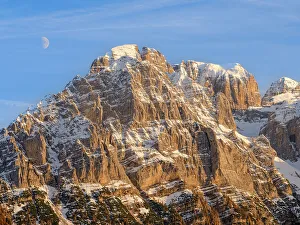 Northern Italy Prints: Cima Tosa. View of the Dolomiti di Brenta from Val Rendena in the Parco Naturale Adamello Brenta