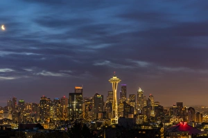 Kerry Park Prints: City skyline from Kerry Park in downtown Seattle, Washington, USA