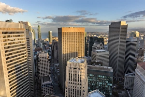 Financial Center Prints: City view from the 40th Floor of the Loews Regency Hotel in San Francisco, California