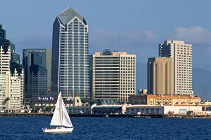 A cityscape view of San Diego, California. cityscape, skyline, view, highrise