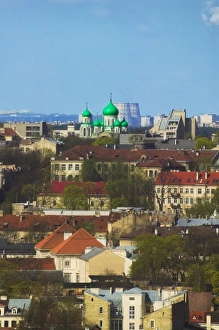 Images Dated 20th June 2007: Cityscape of Vilnius from Three Crosses Hill, Lithuania