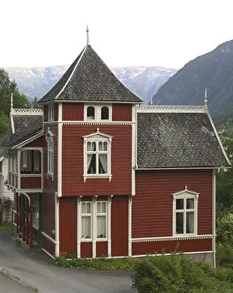 Classic 1800;s Norwegian home in Ulvik on the shores of Hardanger Fjord, Norway
