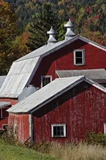 Country Side Prints: Classic rural barn and road, White Mountain National Forest, New Hampshire