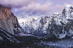 Yosemite Prints: Clearing winter storm over Yosemite Valley, Yosemite National Park, California, USA