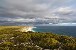Sandy Beach Prints: The cliffline near Remarkable Rocks in the Flinders Chase National Park on Kangaroo Island