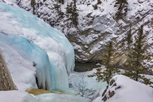 Kootenai Plains Prints: The Cline River Canyon in winter near Nordegg, Alberta, Canada