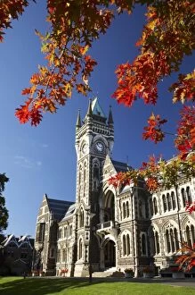 Images Dated 29th April 2007: Clock Tower, Registry Building, University of Otago in Autumn, Dunedin, South Island