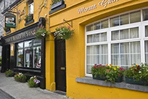 Clonbur, Ireland. John Burkes, a well-known restaurant and other shops lines