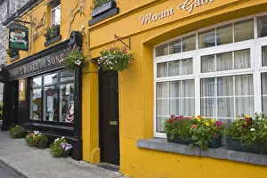 Galway Prints: Clonbur, Ireland. John Burkes, a well-known restaurant and other shops lines