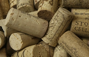 Images Dated 2032: Close Up abstract of a pile of wine cork collection