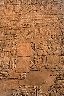 Burial Prints: Close up of artwork at ancient ruins of kings at the Temple of Karnak in Luxor Egypt