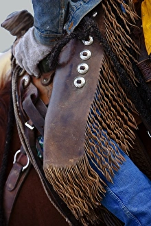 Western Scenic Prints: A close up of a cowboys riding gear in Shell Wyoming