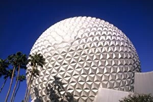 Images Dated 10th August 2007: Close up of globe ball in Epcot Center of Walt Disney World in Orlando, Florida