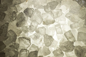 East Coast Prints: Close up of a pile of Rock salt, York, Maine, USA