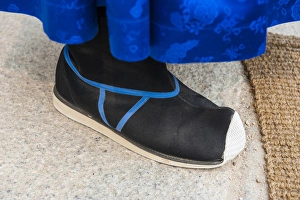 Shoe Prints: Close up of the shoe of a Guard at the Ceremonial changing of the guard