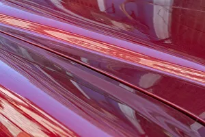 Prints of Close-up of reflections in a classic red American car in Vieja, old Habana, Havana, Cuba Caribbean Prints: Close-up of reflections in a classic red American car in Vieja, old Habana, Havana, Cuba