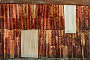 Images Dated 20th May 2005: Close-up of rusted corrugated metal panels