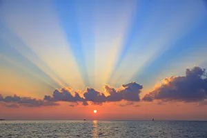 Cloud formations after sunrise, Hulopo e Bay, Lanai Island, Hawaii, USA