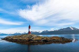 Warning Prints: Clouds over lighthouse near Ushuaia, Argentina