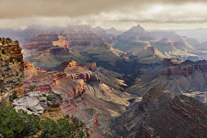 Grand Canyon Prints: Clouds and mist, Grand Canyon National Park, Arizona
