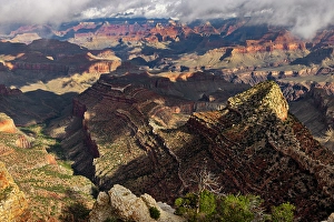 Grand Canyon Prints: Clouds and mist, Grand Canyon National Park, Arizona