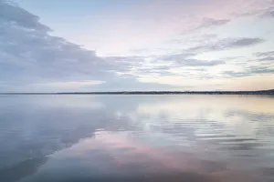 Still Prints: Clouds reflected in calm waters of Bellingham Bay, Washington State