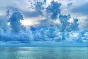 Lagoon Prints: Cloudscape, Moorea, Tahiti, French Polynesia