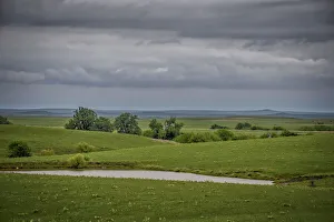 Kansas Prints: Cloudy day in the Flint Hills of Kansas